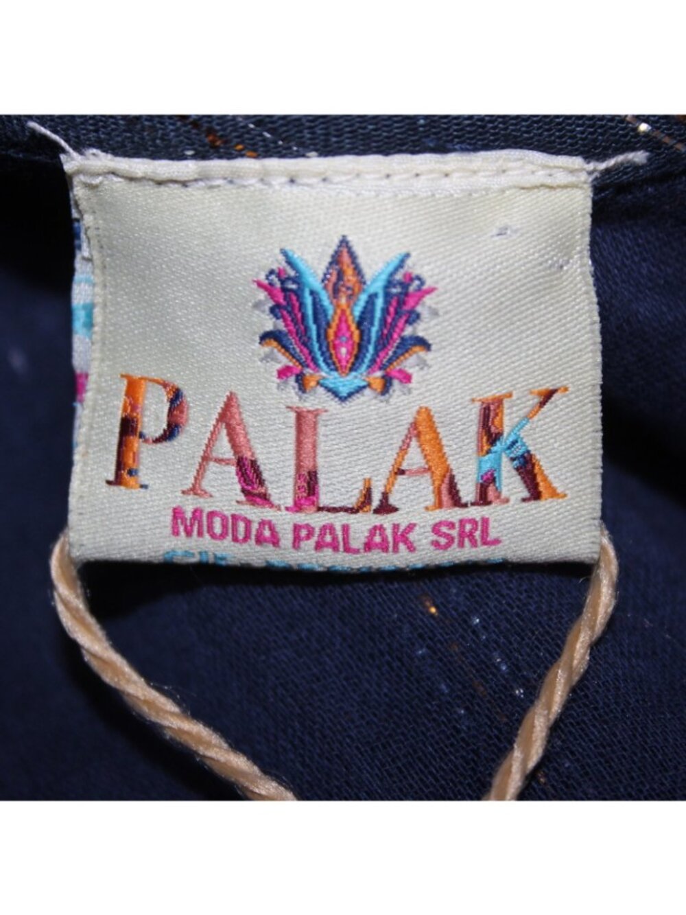 Palak Dress NEW Moda Polak Sz Free Size Navy Blue Embroid Sequin 100% Viscose - Picture 6 of 10